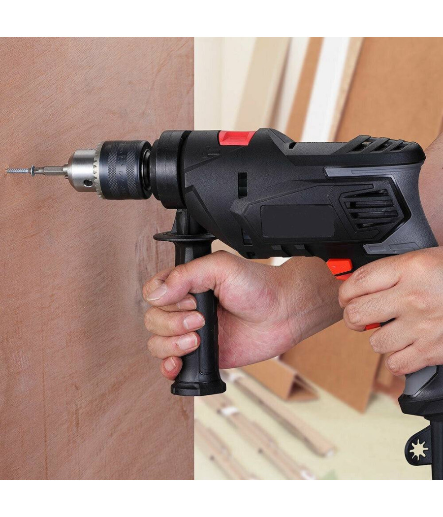 Trapano Elettrico A Percussione 710w Velocita Regolabile 3000rpm Mandrino 13 Mm - immagine 2