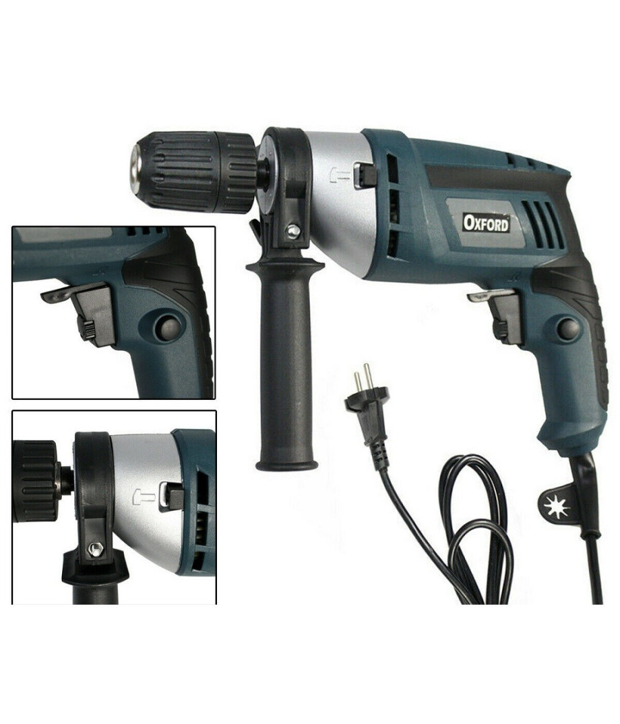 Trapano Elettrico Avvitatore Autoserrante 750w Watt 13mm 3000rpm Percussione