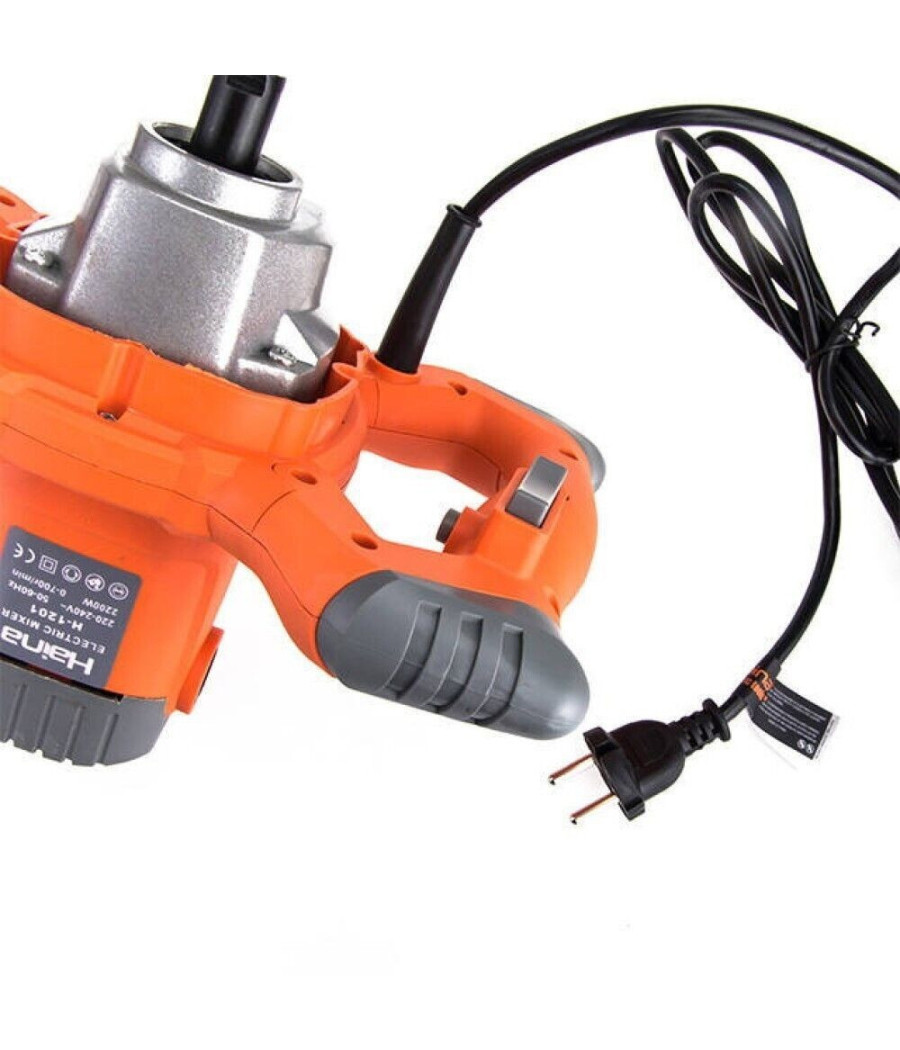 Trapano Miscelatore Mescolatore Con Frusta Per Colla Malta 2200w 700rpm H-1201 - immagine 3