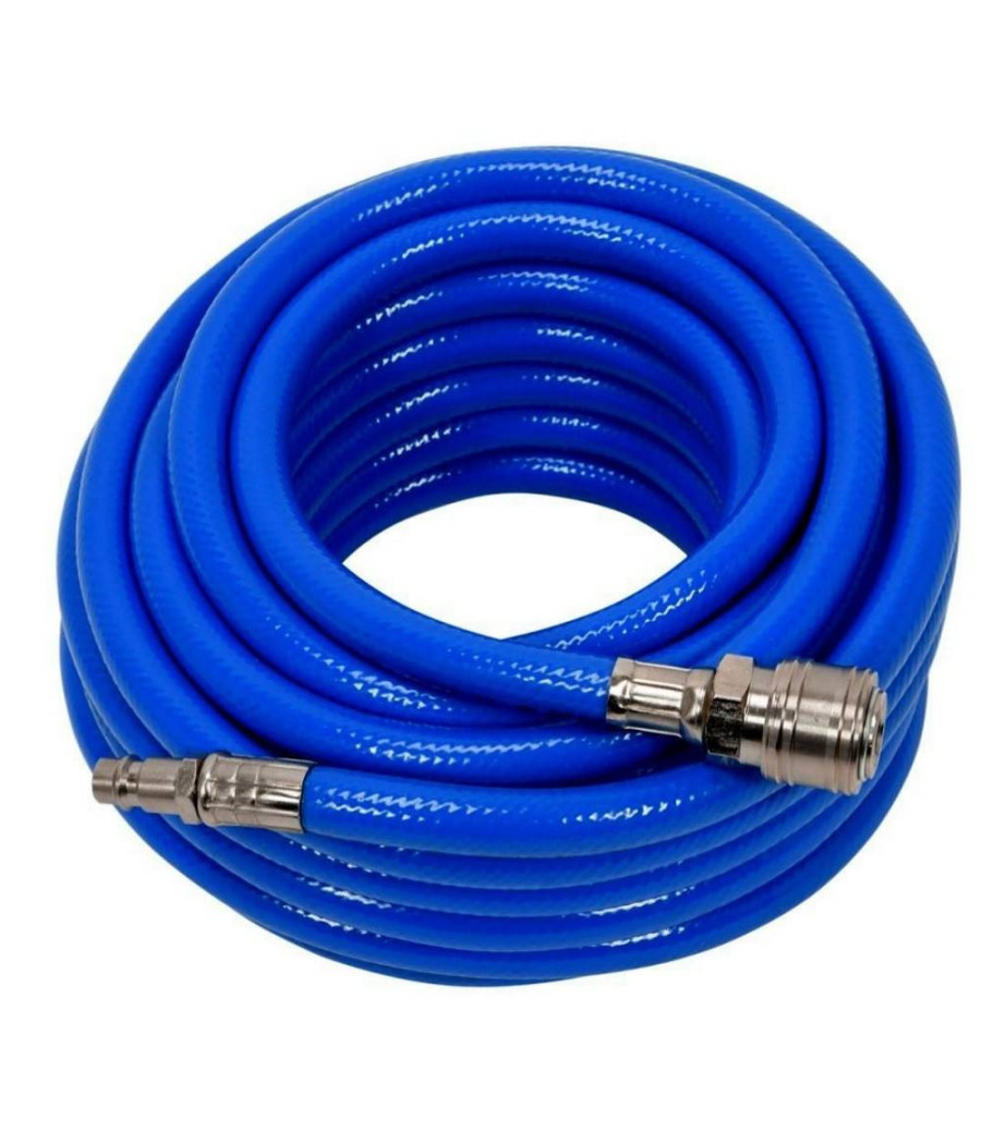 Tubo Aria Compressa Flessibile Per Compressore 15 Metri Raccordo Rapido 1/4″ - immagine 2