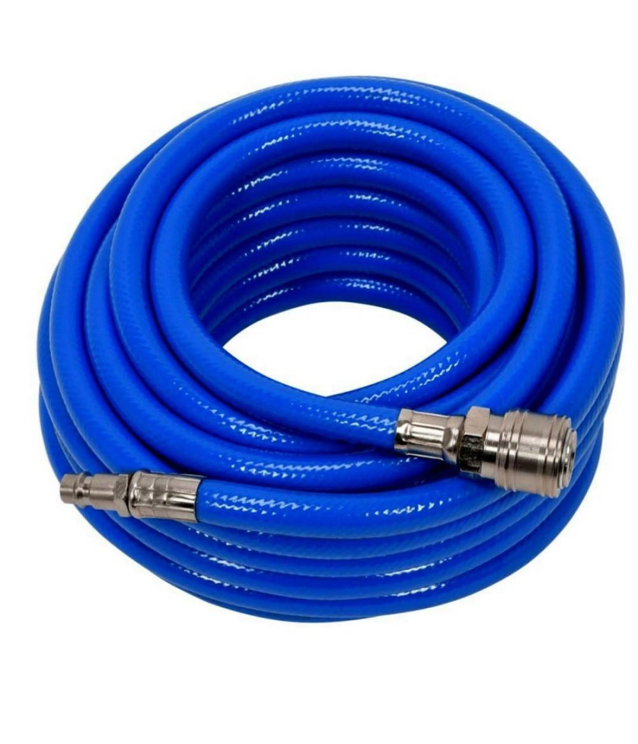 Tubo Aria Compressa Flessibile Per Compressore 20 Metri Raccordo Rapido 1/4″ - immagine 2