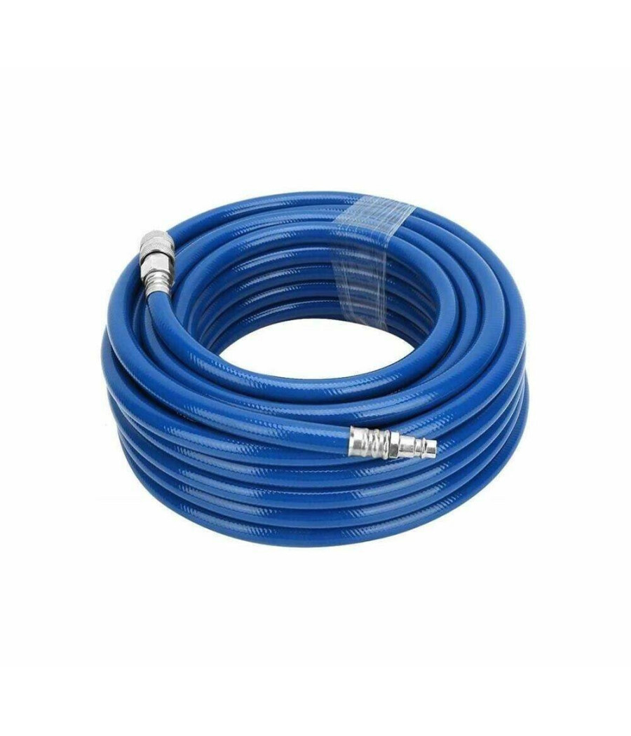 Tubo Aria Compressa In Pvc 18 Metri Flessibile Per Compressore Innesto Rapido - immagine 3
