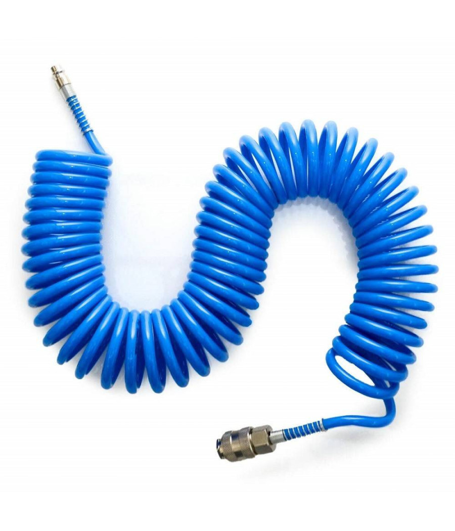 Tubo Aria Compressa Spirale 20 Metri Flessibile Per Compressore Raccordo Color - immagine 3