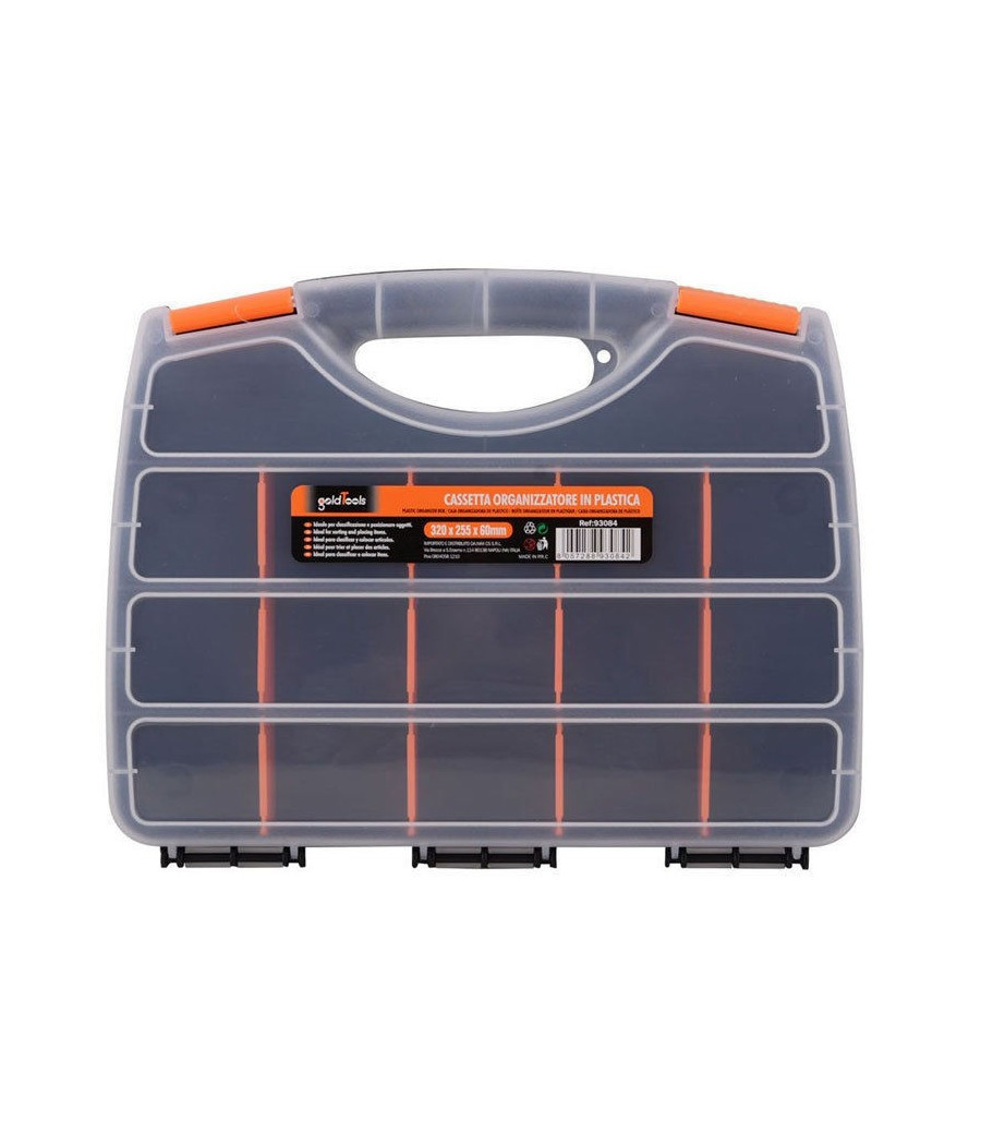 Valigetta Cassetta Porta Attrezzi Minuteria Organizer 320x255x60mm 17 Scomparti - immagine 3