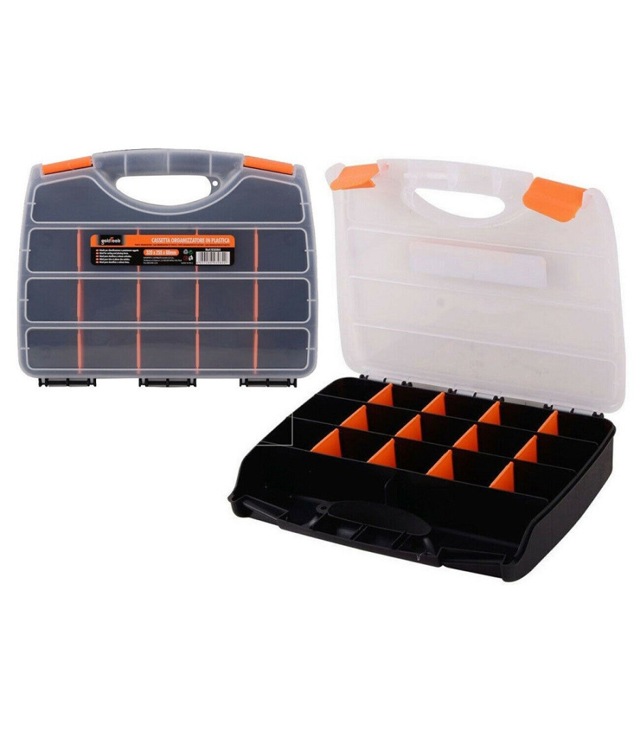 Valigetta Cassetta Porta Attrezzi Minuteria Organizer 320x255x60mm 17 Scomparti