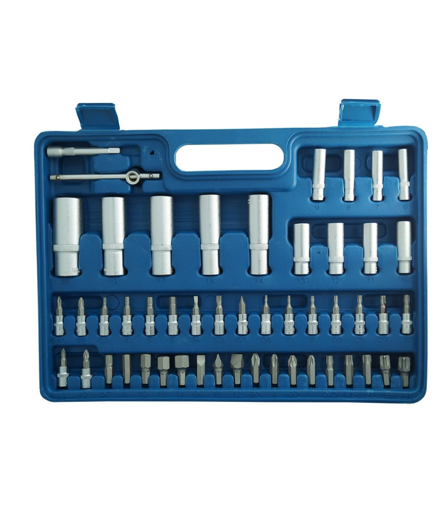 Valigia Set Chiavi A Bussola 108 Pezzi Vanadium Con Cricchetto 108 Pz Vanadium - immagine 2