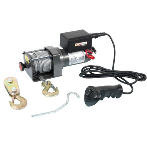 Verricello Argano Paranco 12v Cavo Acciaio Telecomando Max 1134kg Mod.pe12v-2500