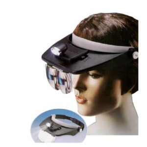Visiera Con Luce Lenti Di Ingrandimento 2 Led 4 Lenti Torcia Frontale