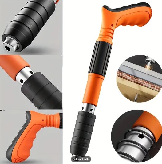 PISTOLA MANUALE SPARACHIODI, ADATTO PER PARETI IN MATTONI E CEMENTO, PER LA LAVORAZIONE DEL LEGNO E DECORAZIONI