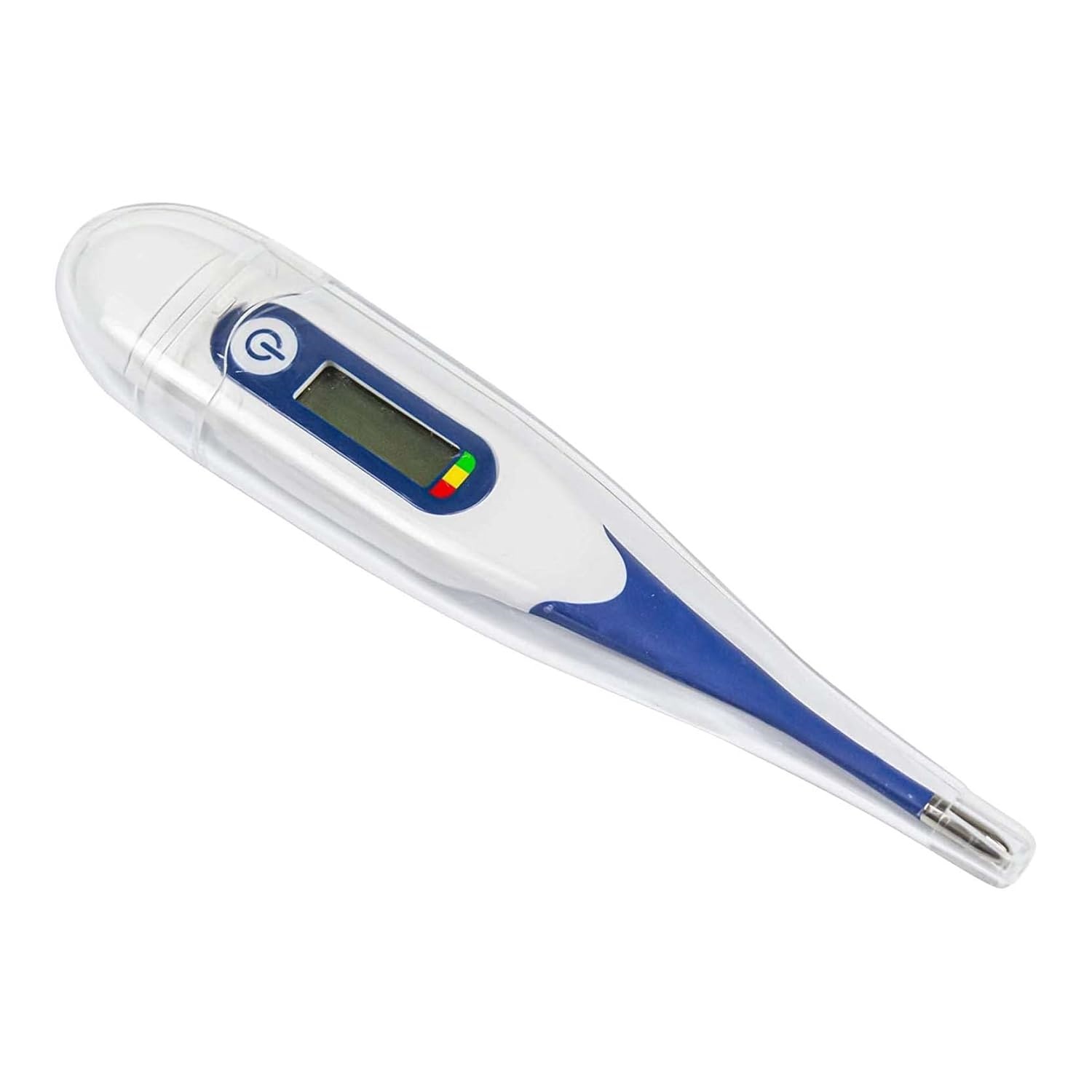 TERMOMETRO DIGITALE CON PUNTA FLESSIBILE E INDICATORE CROMATICO, PER MISURAZIONE FEBBRE, SCHERMO LCD E INDICATORE SONORO, RILEVAZIONE RAPIDA IN POCHI SECONDI
