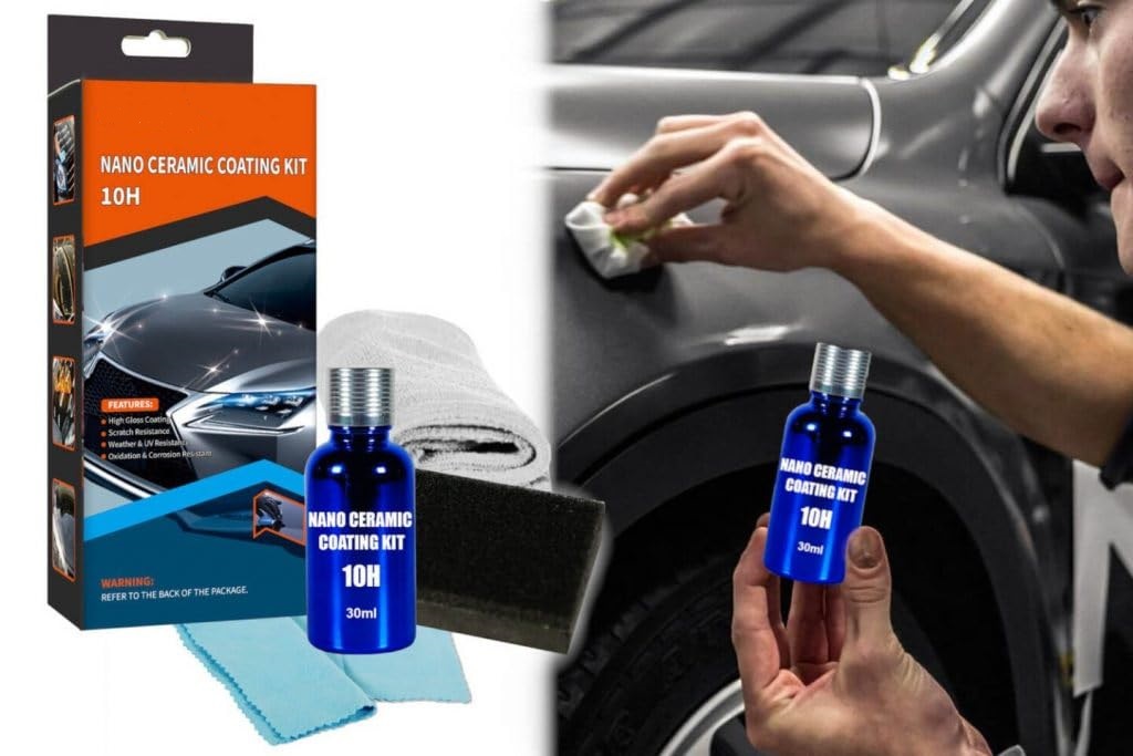 SET DI RIVESTIMENTO NANO-CERAMICA PER AUTO, DUREZZA SUPER IDROFOBICA 10H, PROTEZIONE DELLA VERNICE, ANTIGRAFFIO, RESISTENZA AI RAGGI UV, ELEVATA LUCENTEZZA