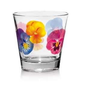 SET BICCHIERI NADIA 3pz 250 ML CON DECORAZIONE FLOREALE – ELEGANZA PER OGNI OCCASIONE