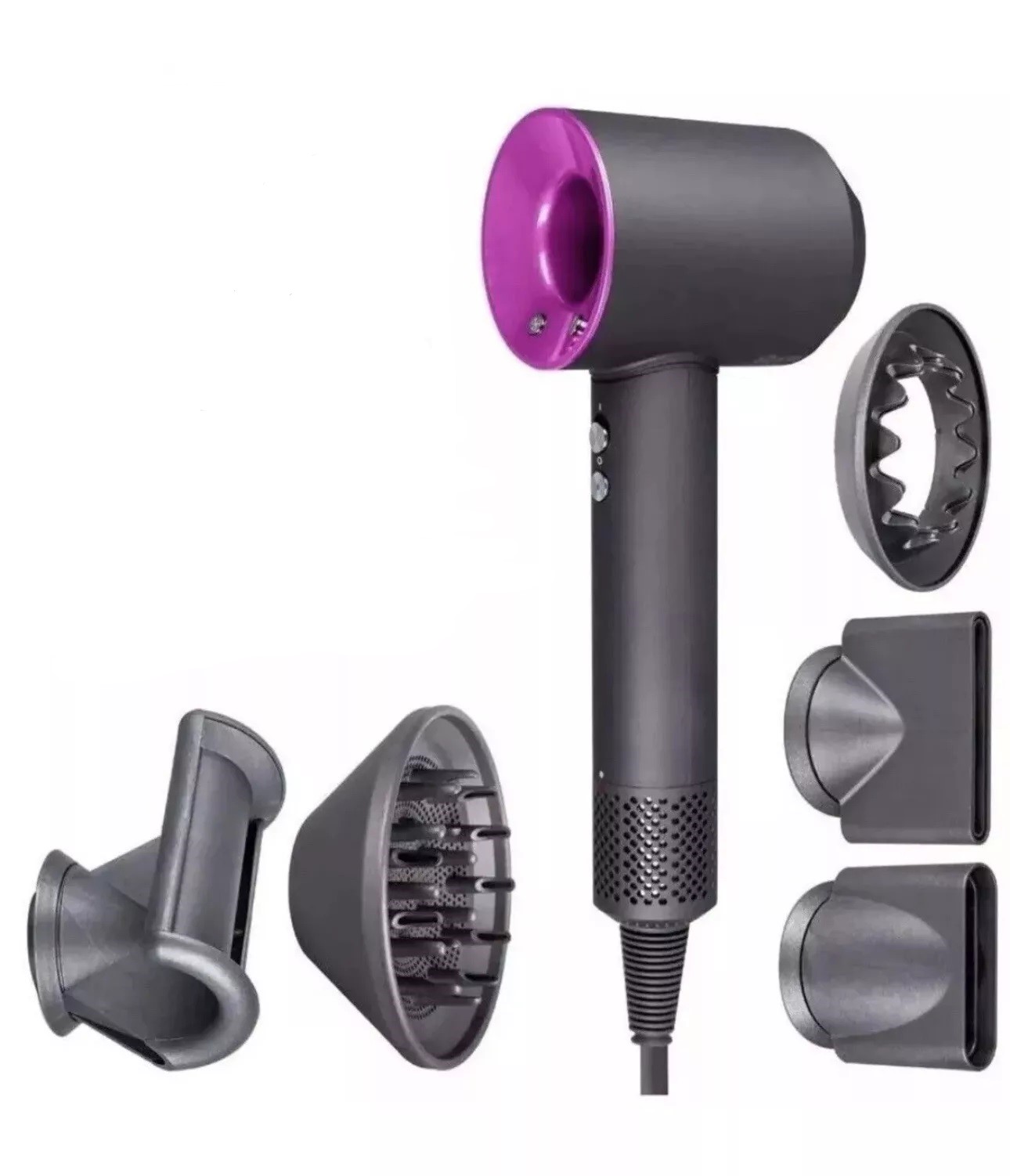 ASCIUGACAPELLI SUPERSONIC 1500W CON 5 ACCESSORI