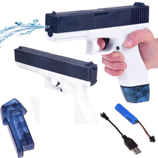 PISTOLA AD ACQUA ELETTRICA GIOCATTOLO – MODELLO GLOCK CON BATTERIA RICARICABILE - immagine 2