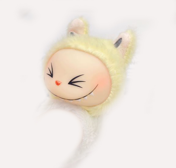 LABUBU COPPIA BRACCIALI AD AVVOLGIMENTO A SCATTO PELOSETTO - MODELLI CASUALI E SONORI - immagine 2