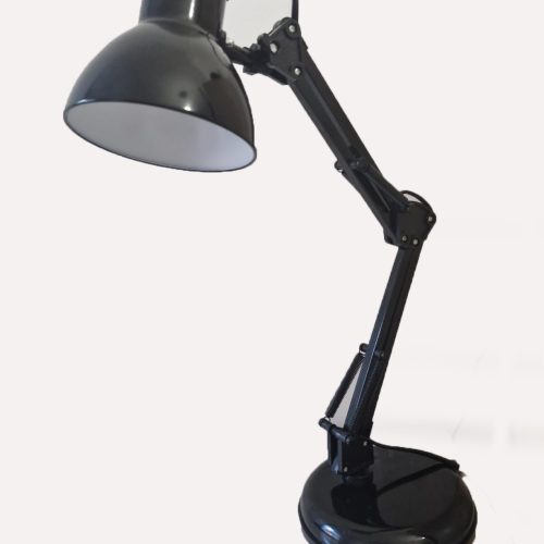 LAMPADA DA LAVORO CON TESTA REGOLABILE CON BASE D’APPOGGIO O CON MORSETTO