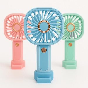 MINI VENTILATORE COLOR PASTELLO A 3 VELOCITA' RICARICABILE CON CAVO TYPE-C - COLORAZIONE CASUALE