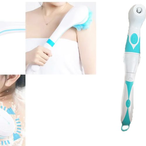 SPAZZOLA DA DOCCIA ELETTRICA PER IL CORPO 4 TESTINE INTERCAMBIABILI, PER ESFOLIAZIONE DOLCE, MASSAGGIO E PULIZIA PROFONDA – COLORAZIONE CASUALE