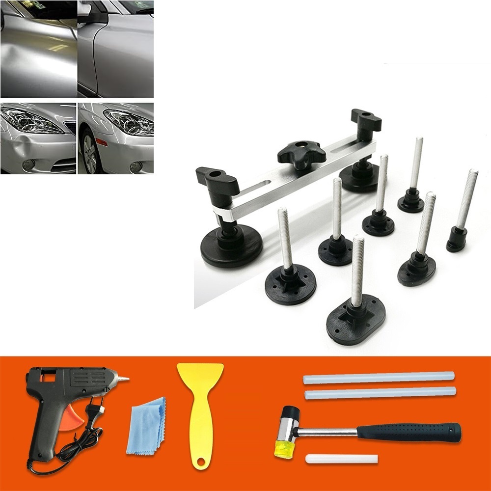 KIT DI ESTRATTORI PER AMMACCATURE A PONTE CON COLLA A CALDO PER ELIMINARE PICCOLE AMMACCATURE DA CARROZZERIA FAI DA TE