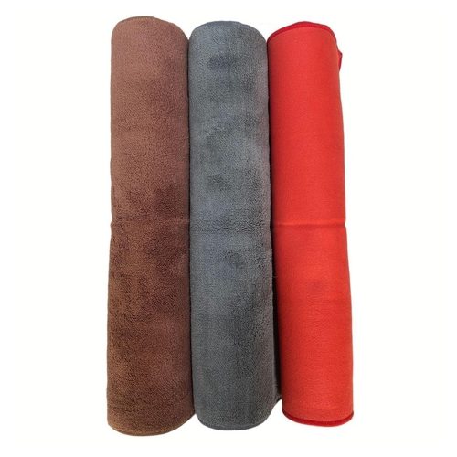 Tris Panni In Microfibra Per Pulizia Sporco Vetri Esterni Interni Auto Multicolore