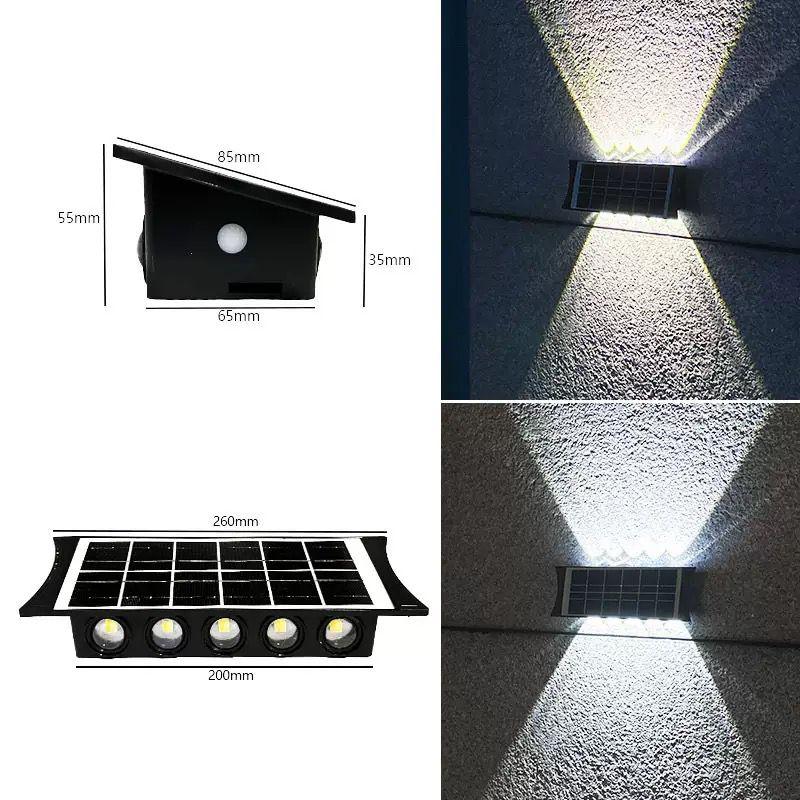 ILLUMINAZIONE ESTERNA PER CORTILE, PATIO AD ENERGIA SOLARE, DOTATA DI 10 LUCI LED