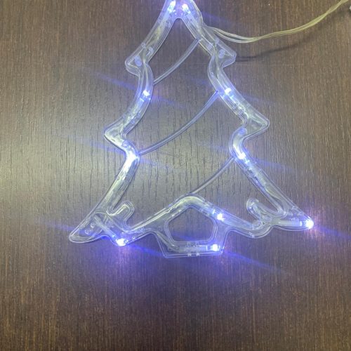 LUCI DI NATALE A BATTERIA LUCE FREDDA ALBERO E CAMPANA LUMINOSA PER FINESTRA